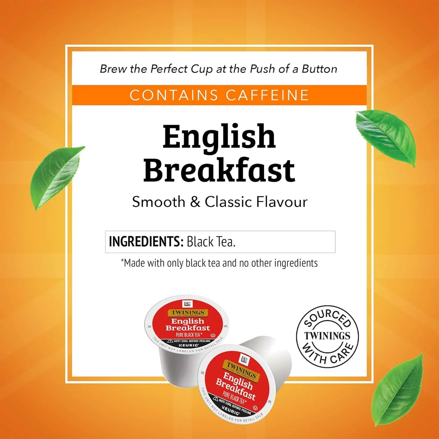 English Breakfast Black Tea K-Cup Pods for Keurig, 24 Count (Pack of 1), Smooth, Flavourful, Robust, Caffeinated, Enjoy Hot or Iced
