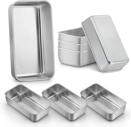 Loaf Pans 9X5 Inch, 8 Pack Bread Pans for Baking, Stainless Steel Baking Pans, Loaf Tins for Homemade Bread Brownies and Pound Cakes, Dishwasher Safe