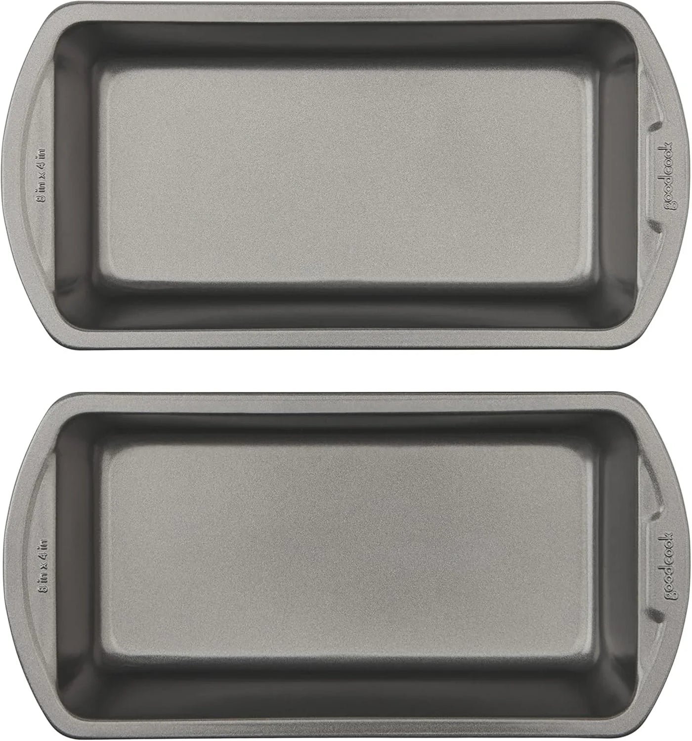 Nonstick Loaf Pan 8 X 4-Inch Heavy-Duty Steel Bakeware with Easy-Clean Non-Stick Coating, Oven & Dishwasher Safe Pan for Meatloaf Breads Lasagnas Casseroles & More, Set of 2, Gray