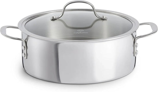 Tri-Ply Stainless Steel Cookware, Dutch Oven, 5-Quart