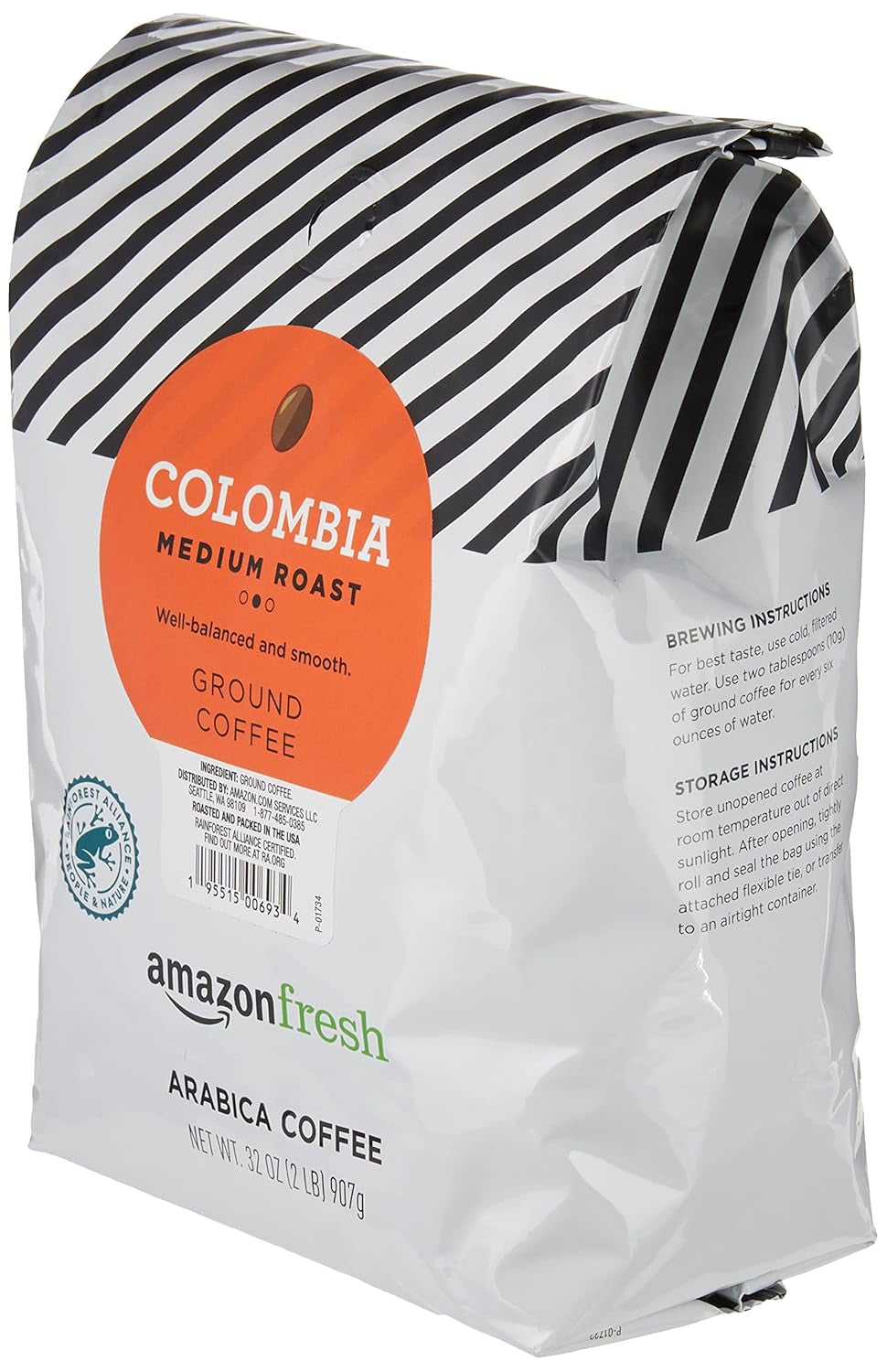 , Colombia Ground Coffee, Medium Roast, 32 Oz