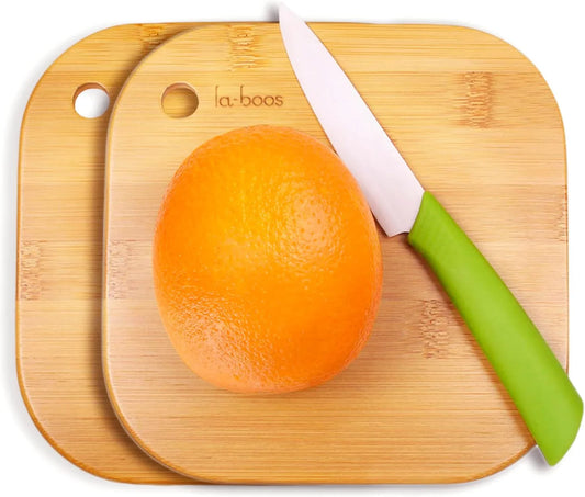 Home Mini Cutting Board Small Fruit Cutting Board Solid Bamboo Wood Board for Baby Infant Dormitoryｉset of 2