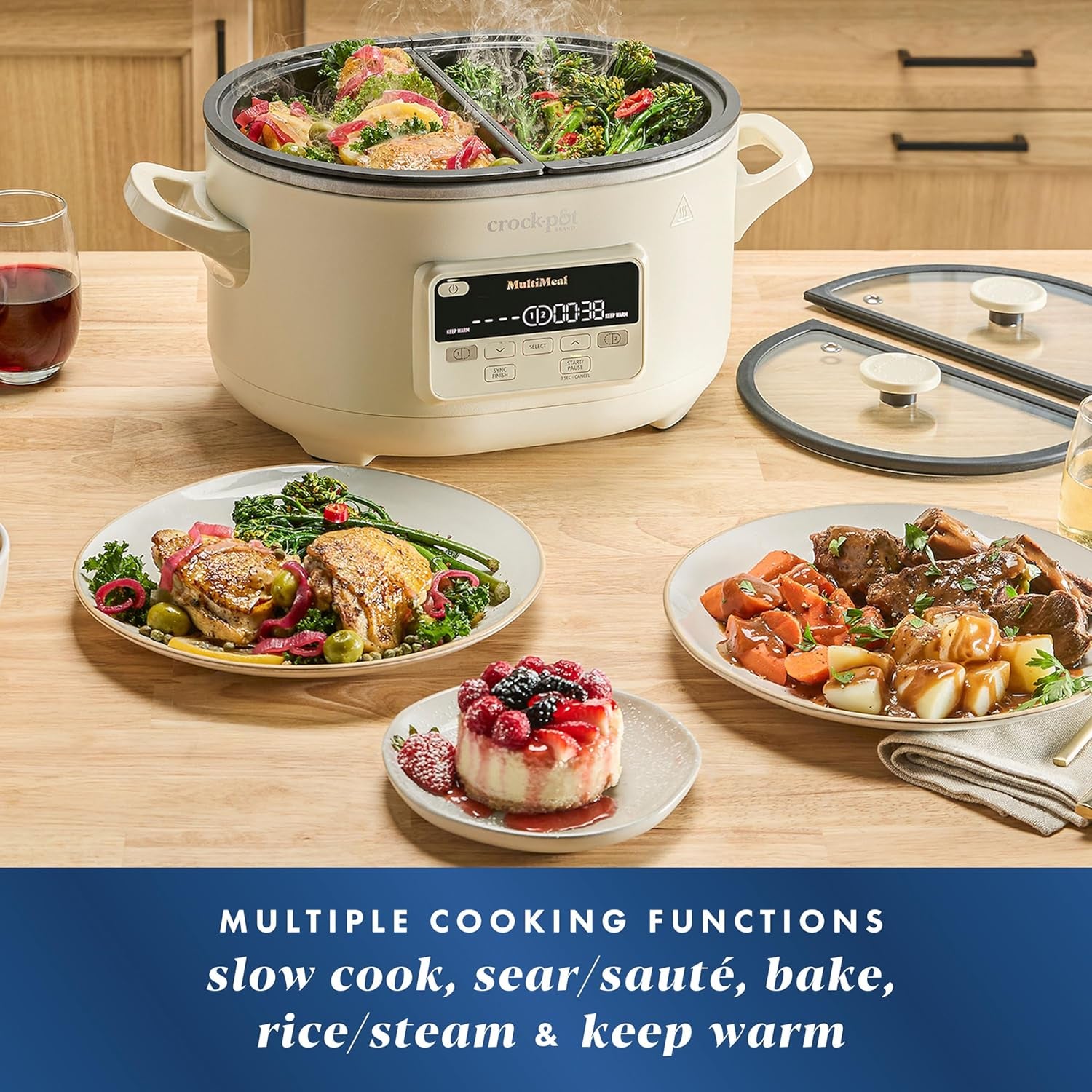Multimeal Multicooker and Programmable Slow Cooker with Bake Function Oat Milk