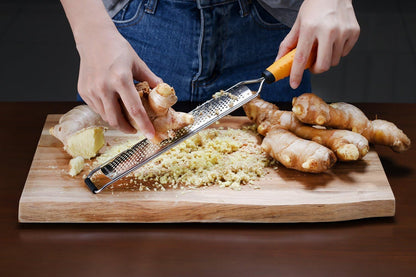 PRO Lemon Zester & Heavy Duty Cheese Grater & Vegetable Grater - Parmesan Cheese Lemon, Garlic, Nutmeg, Chocolate, Fruits, Vegetables, Ginger Grater - Cheese Shredder & Stainless Steel Grater