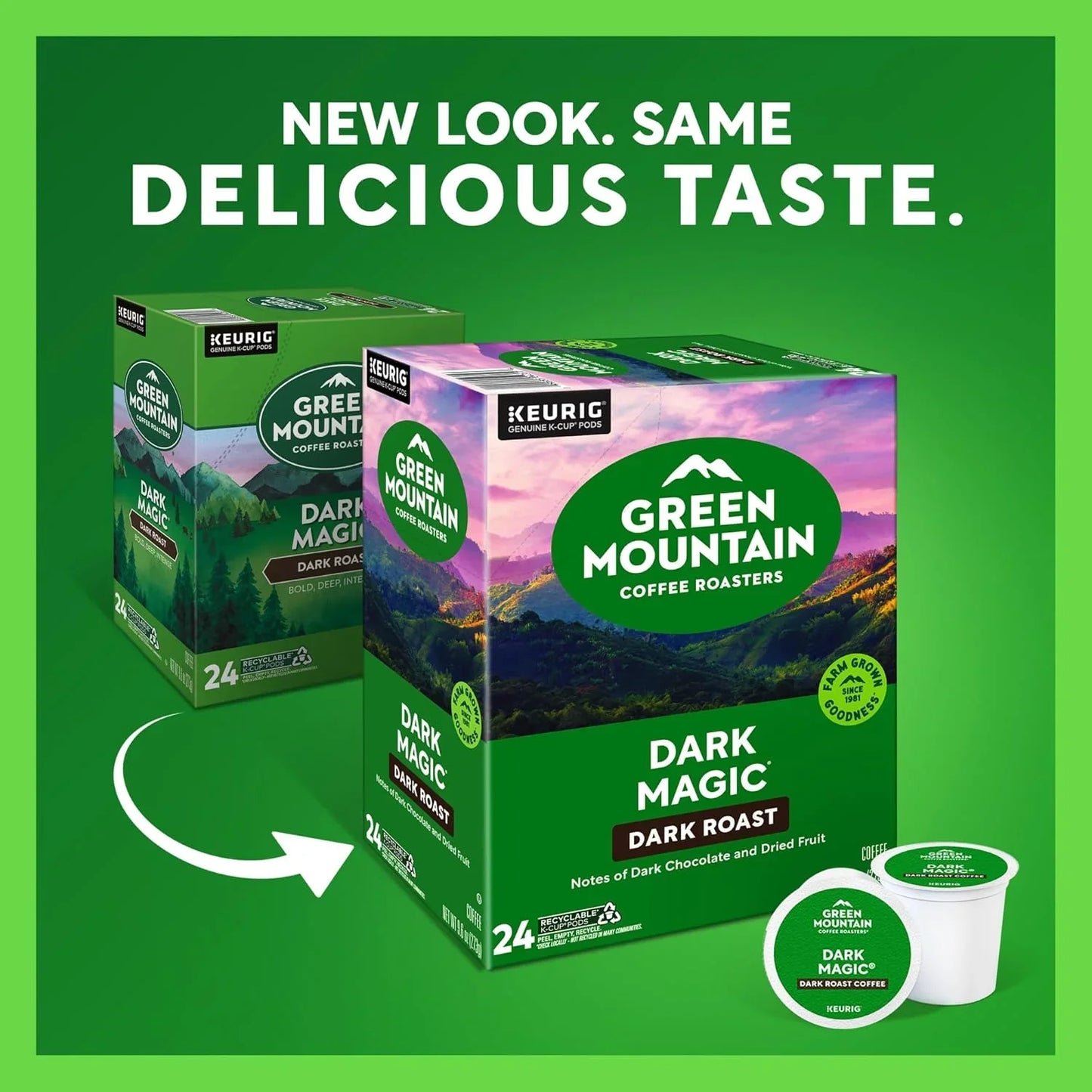 Dark Magic Coffee, Keurig Single-Serve K-Cup Pods, Dark Roast, 96 Count