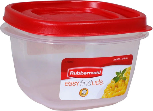 7J60 Easy Find Lid Square 2-Cup Food Storage (Pack of 8 Containers)