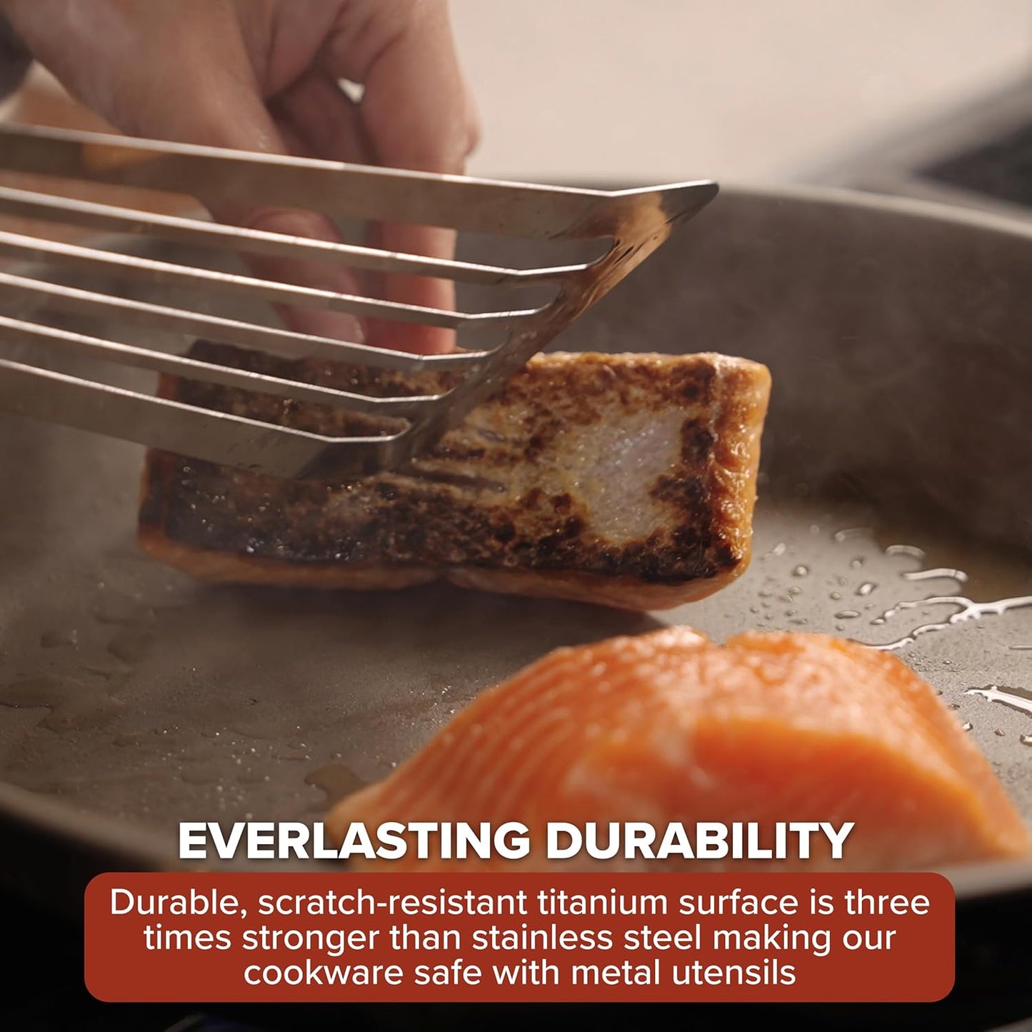 Pureglide Pro 3-Ply Nonstick Frying Pans, Made without PFAS, 2-Piece Induction Fry Pan Set, 9.5 and 11-Inch, Metal Utensil Safe Titanium Nonstick Surface, Oven Safe to 600F