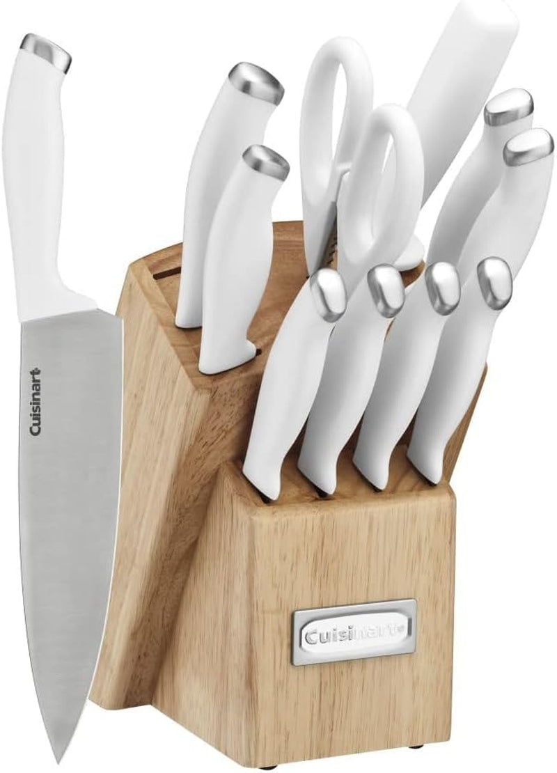 Block Knife Set, 12Pc Cutlery Knife Set with Steel Blades for Precise Cutting, Lightweight, Stainless Steel, Durable & Dishwasher Safe, C77SSW-12P