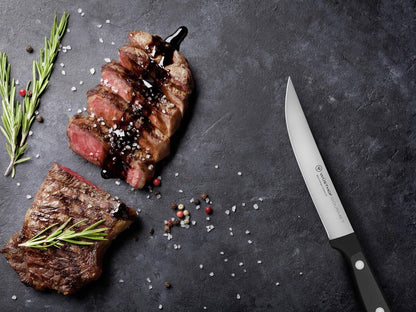 Gourmet 4-Piece Steak Knife Set, Black