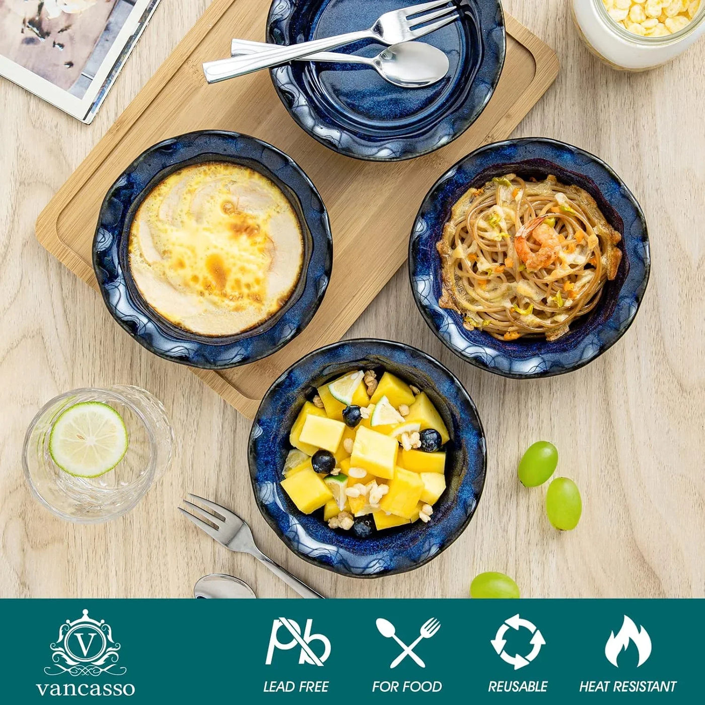 Mini Pie Pans Set of 6, 5.2 Inch Ceramic Deep Dish Pie Plate for Baking Microwave & Oven Safe, Cream Colored