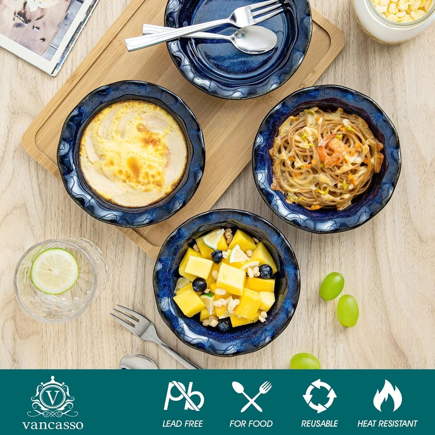 Mini Pie Pans Set of 6, 5.2 Inch Ceramic Deep Dish Pie Plate for Baking Microwave & Oven Safe, Cream Colored