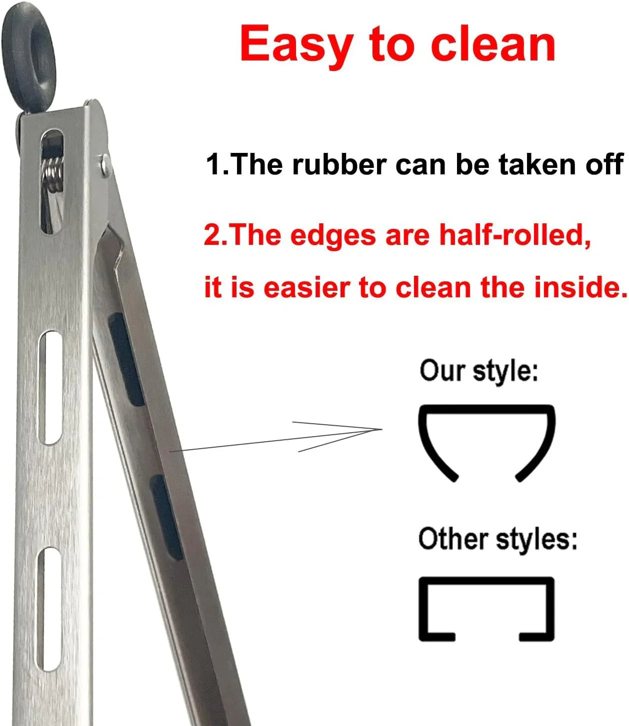 Set of 9-Inch and 12-Inch Stainless Steel Kitchen Tongs with Locking, Metal Cooking Tongs with Non-Slip Grip,Perfect for Grilling, Barbecue (BBQ) and More (9" & 12")