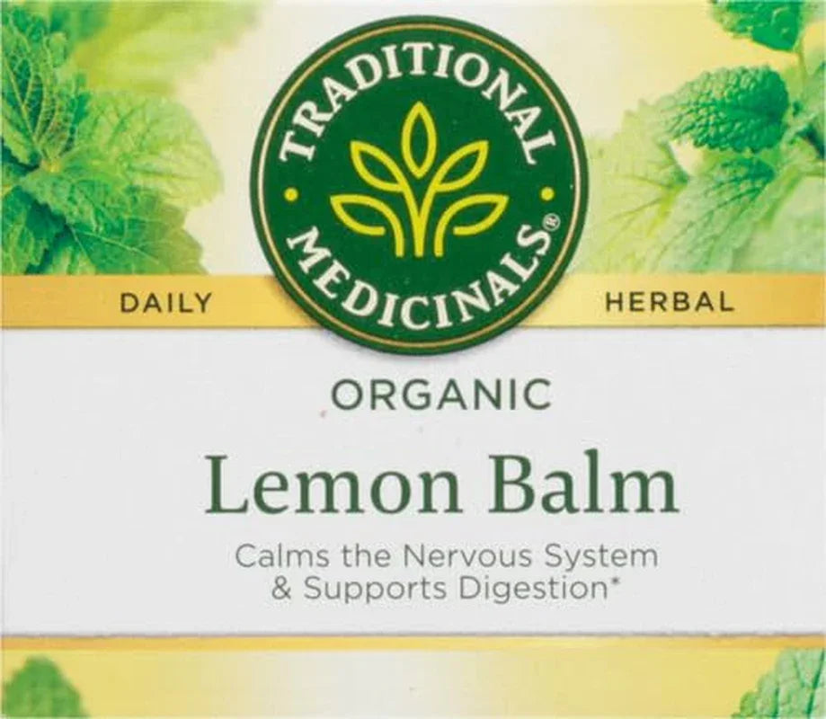 Organic, Lemon Balm - Supports Stress Relief & Digestive Health - Kosher, Non-Gmo, Caffeine-Free, Compostable - 16 Tea Bags