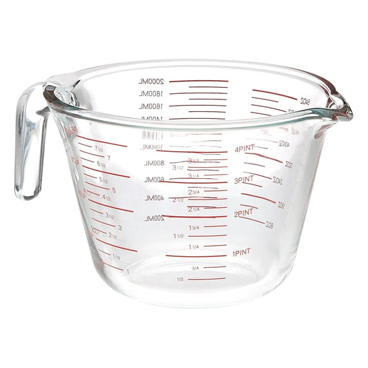 Large Size Glass Measuring Cup, 8 Cup (2L), Easy-To-Read Markings, Dishwasher/Microwave/Freezer/Oven Safe (Previously Amazoncommercial)