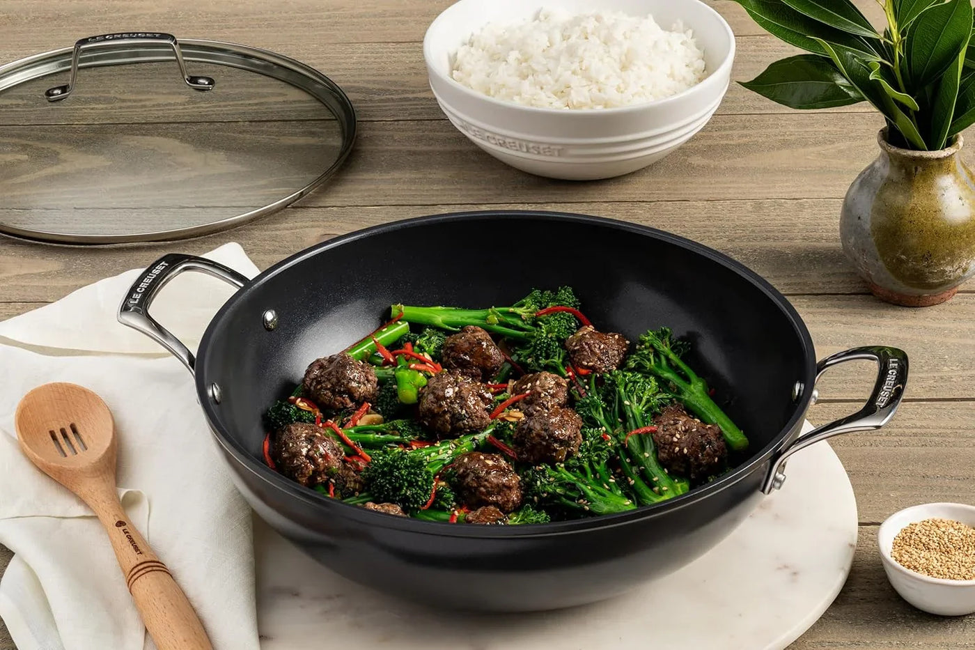 Essential Non-Stick Ceramic Wok, 6 1/3 Qt.