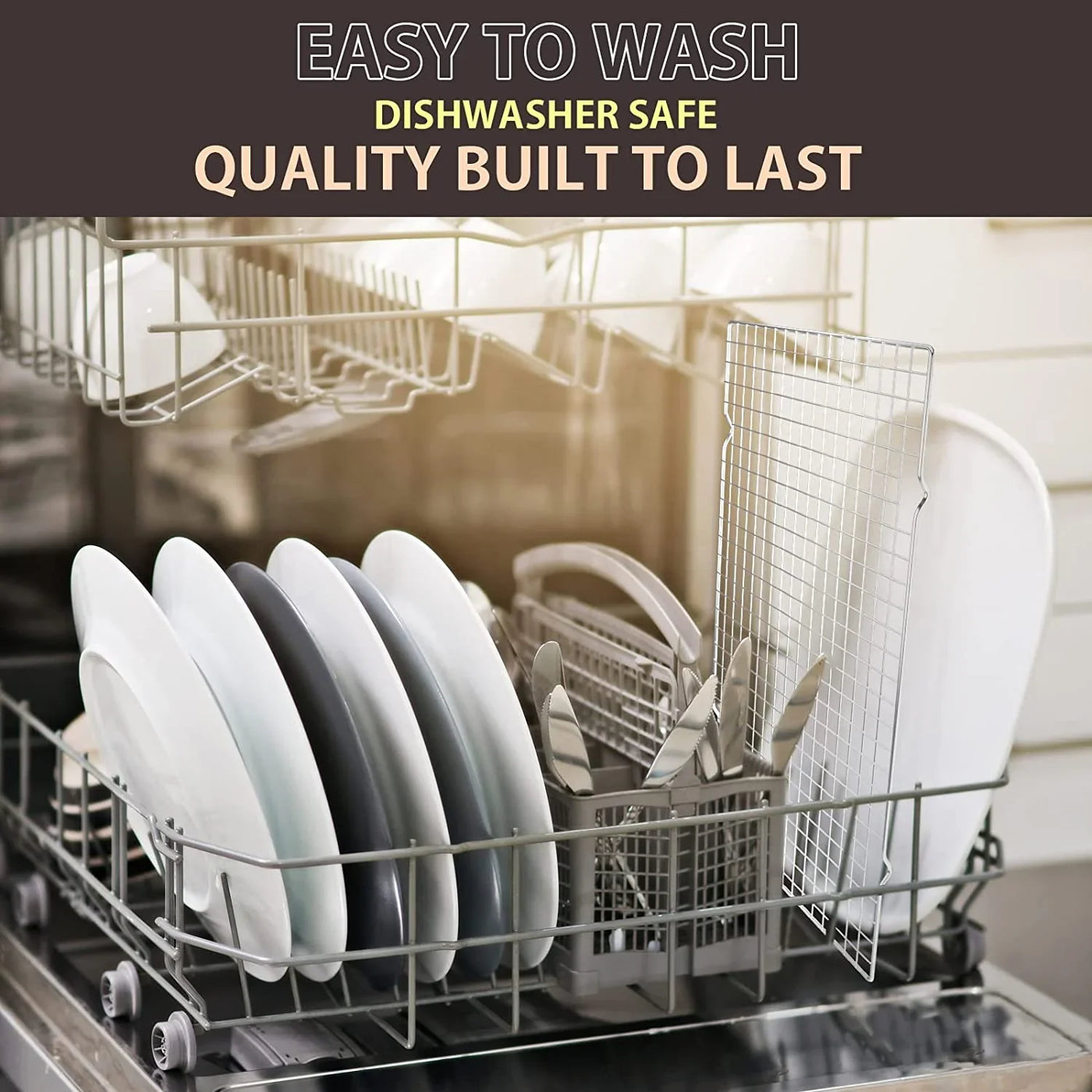 Cooling Rack for Baking 2-Pack, 16X10 Inches Baking Rack, Thick Wire Cookie Rack for Cooking, Roasting, Grilling, Drying, Oven Safe, Fits Half Sheet Pan, Silver