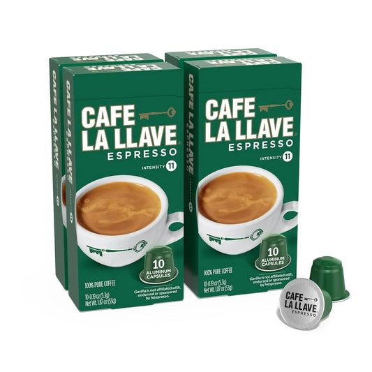 Latin Style Espresso Pods, Dark Roast, Compatible with Nespresso Original Line, 40 Count Aluminum Capsules