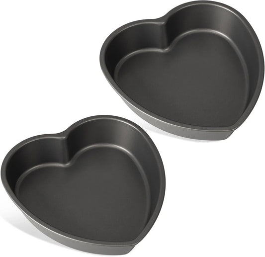 Heart Shaped Cake Pans, Large Baking Pan for Lovely Cakes, Nonstick Baking Molds, 9 Inch Cake Tins for Wedding, Birthday, Party & Family, Set of 2