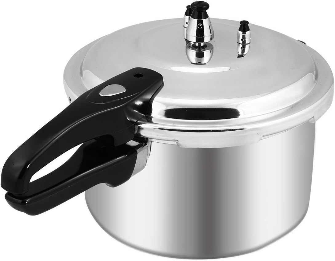 8QT Pressure Canner Release Valve Aluminum Canning Pot Cooker Pot Stove Top Instant Fast Cooking Pot Stewing Locking System (8 Quarts) Canning and Stewing
