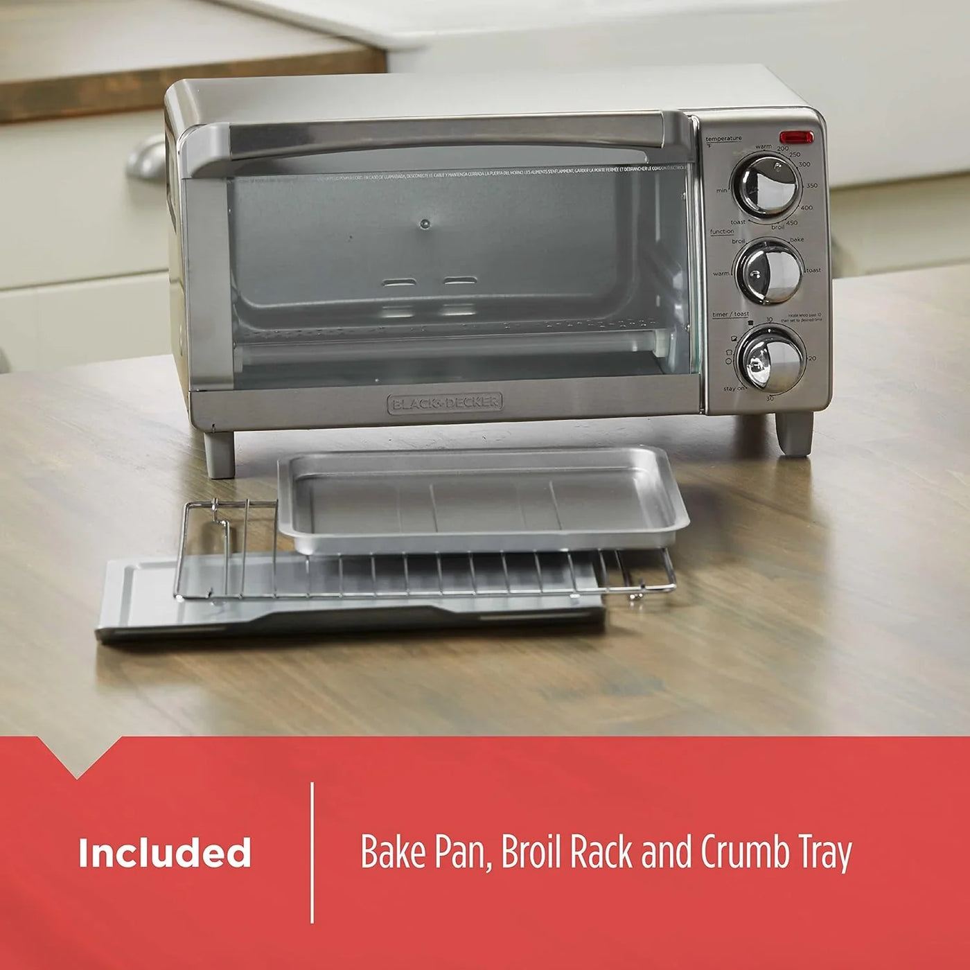 4-Slice Toaster Oven with Natural Convection, Stainless Steel, TO1760SS (TO1760SST-1)