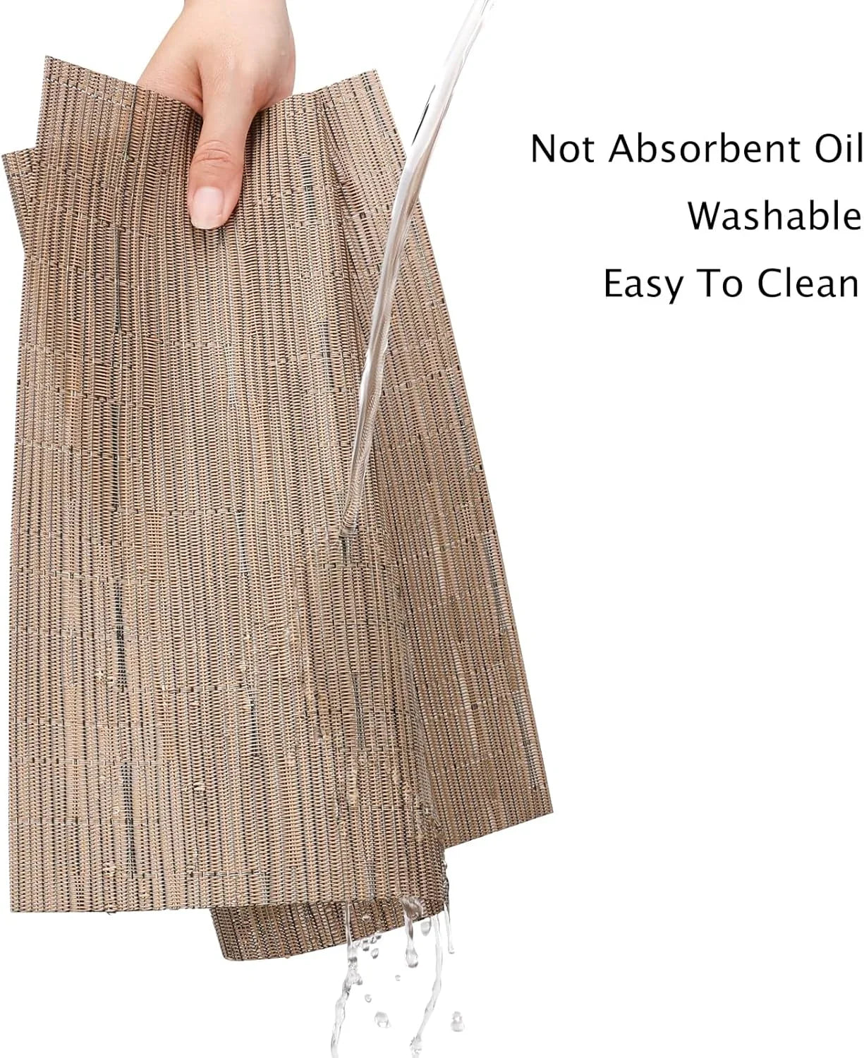 Table Runner, Vinyl Table Runner Indoor 55 Inch Long Arbitrarily Cropped Runner for Table Heatproof for Home Party (Light Brown, 12 X 55 Inch)
