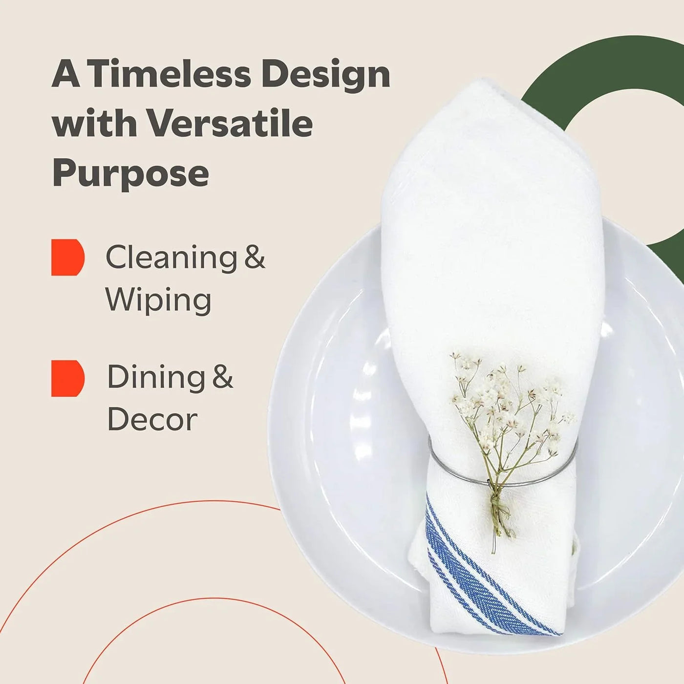 Classic Dish Towels - 15 Pack - 14" by 25" - 100% Cotton Kitchen Towels - Reusable Bulk Cleaning Cloths - Blue Hand Towels - Super Absorbent - Machine Washable