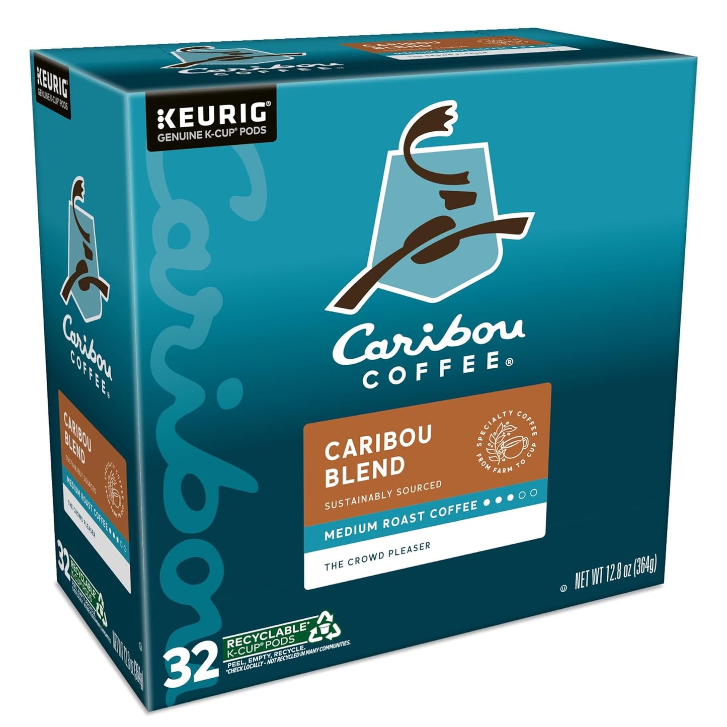 Caribou Blend, Keurig Single-Serve K-Cup Pods, Medium Roast Coffee, 32 Count(Pack of 1)