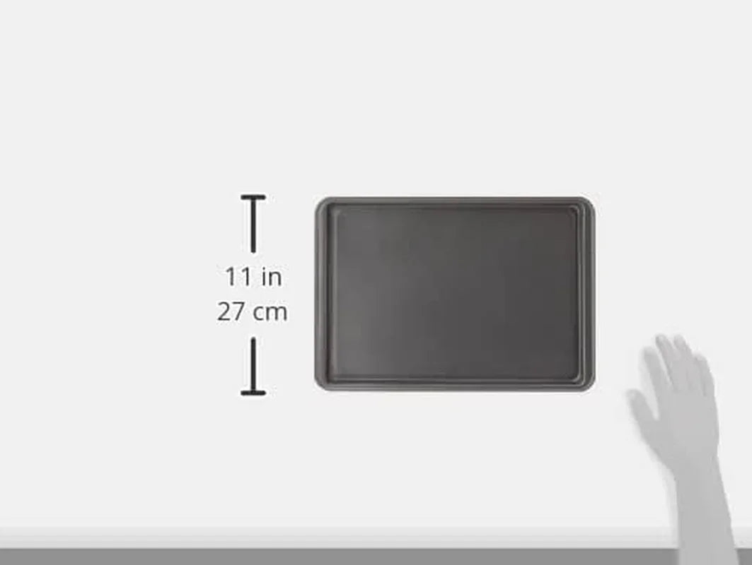 Everyday Nonstick Baking Sheet Set, 3 Pack Includes One Small, Medium & Large Pan Carbon Steel Construction Cookie Sheet Bakeware Set, Gray