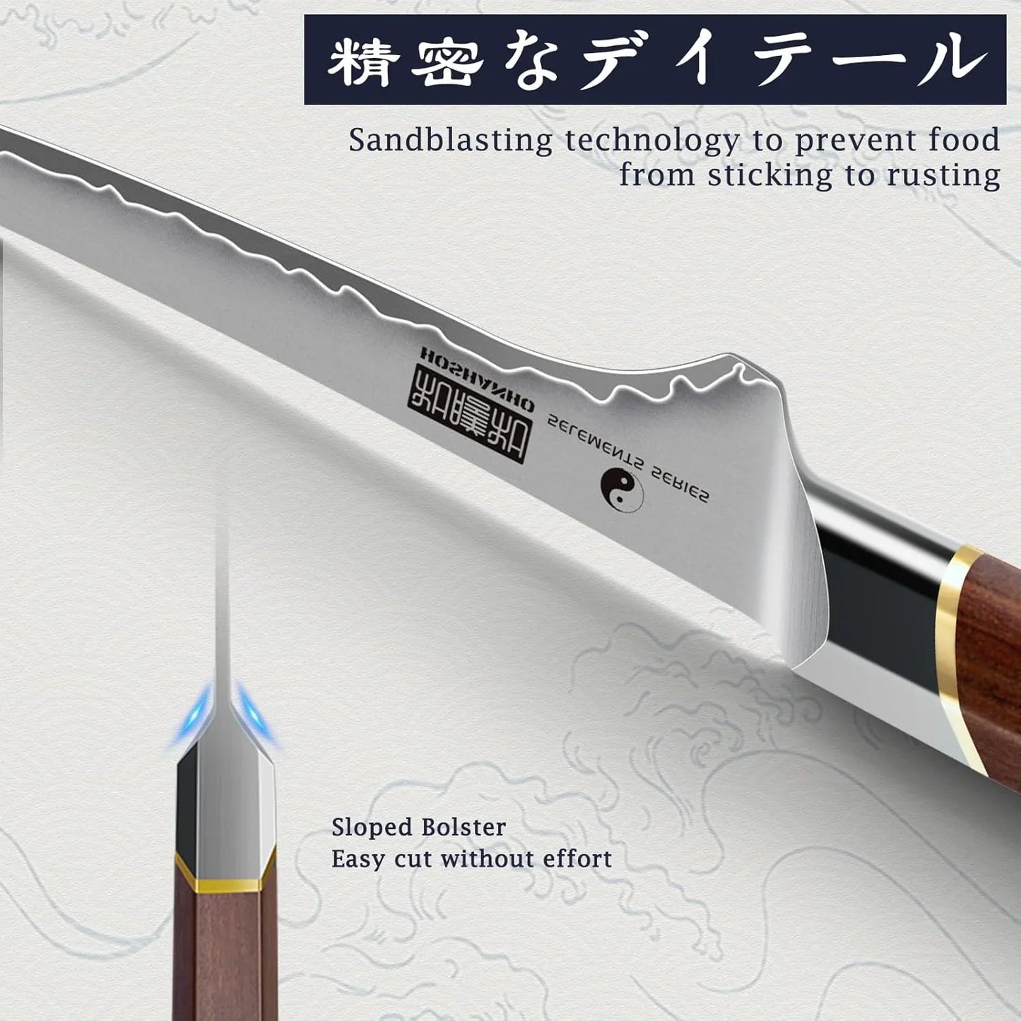 Fillet Knife 7 Inch, Japanese High-Carbon Steel Boning Knife for Meat Chicken Cutting, Razor Sharp Fish Fillet Knives with Ergonomic Red Sandalawooden Handle