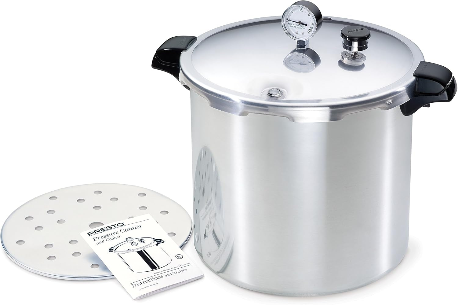 01781 Pressure Canner and Cooker, 23 Qt, Silver