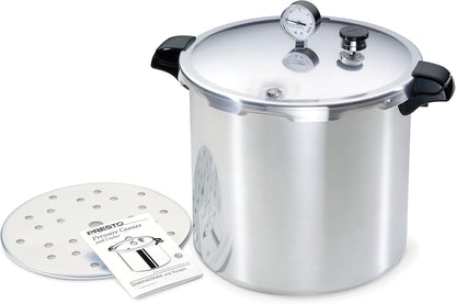 01781 Pressure Canner and Cooker, 23 Qt, Silver