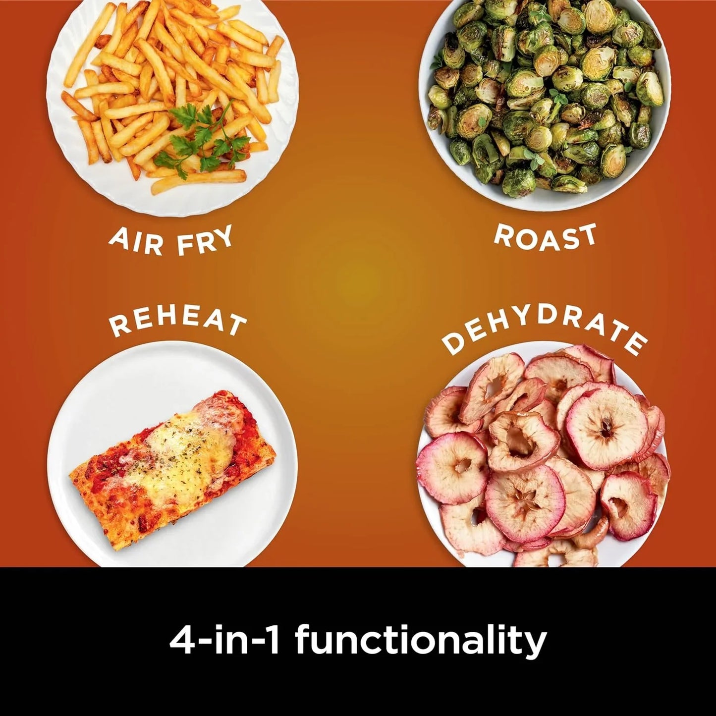 Air Fryer with Air Crisp | 5 QT Capacity Fits up to 4Lbs of Fries | 4-In-1 Pro Air Fry, Roast, Reheat, Dehydrate | 400°F Max Temp | 1750 Watts | W/Nonstick Basket & Crisper Plate | Grey | AF141