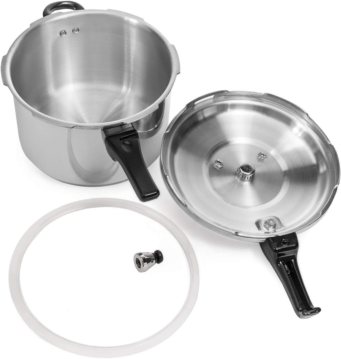 8QT Pressure Canner Release Valve Aluminum Canning Pot Cooker Pot Stove Top Instant Fast Cooking Pot Stewing Locking System (8 Quarts) Canning and Stewing