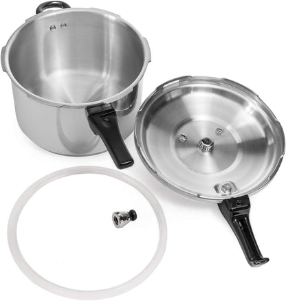 8QT Pressure Canner Release Valve Aluminum Canning Pot Cooker Pot Stove Top Instant Fast Cooking Pot Stewing Locking System (8 Quarts) Canning and Stewing