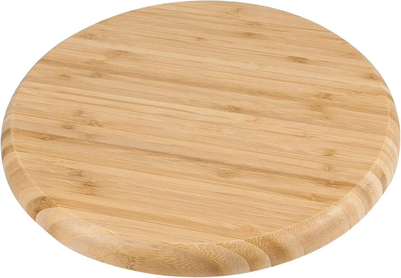 3 Pack 10 Inch Bamboo round Platter, Fine Polished round Wood Plates Bamboo Serving Tray for Holding Fruit, Bread, Cheese, Nut, Coffee, Tea, Plant Saucer