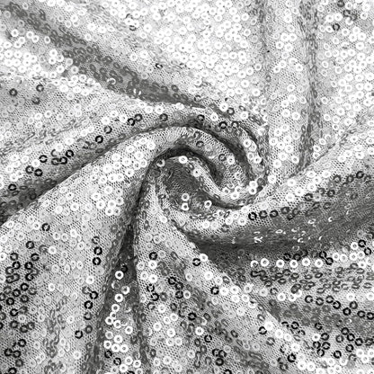 12 Pack Silver Sequin Table Runner 12" X 72", Glitter Sparkle Sequin Runners for Birthday Party Wedding Banquet & Baby Shower, Party Table Decorations Supplies