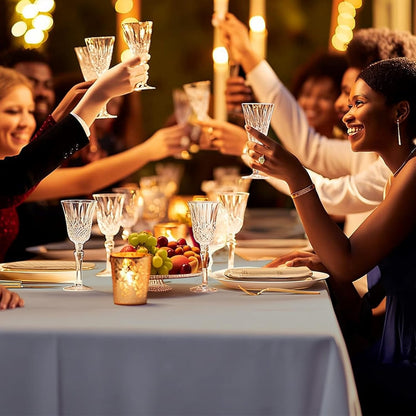 10 Pack Premium Disposable Plastic Tablecloth 54" X 108" Rectangle Table Cover for Birthdays Weddings Christmas Anniversary Buffet Table (Silver Grey)