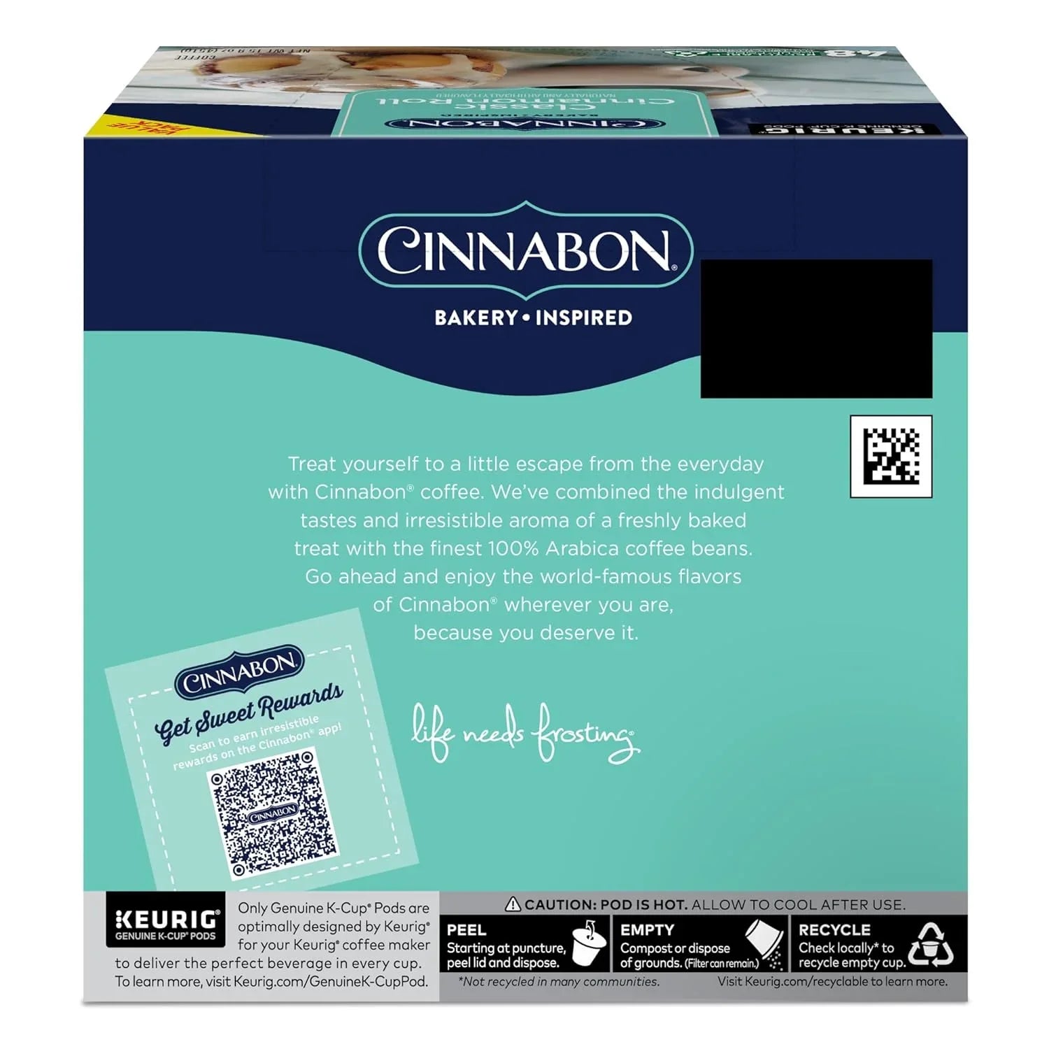 Classic Cinnamon Roll Keurig Single-Serve K-Cup Pods, Light Roast Coffee, 48 Count