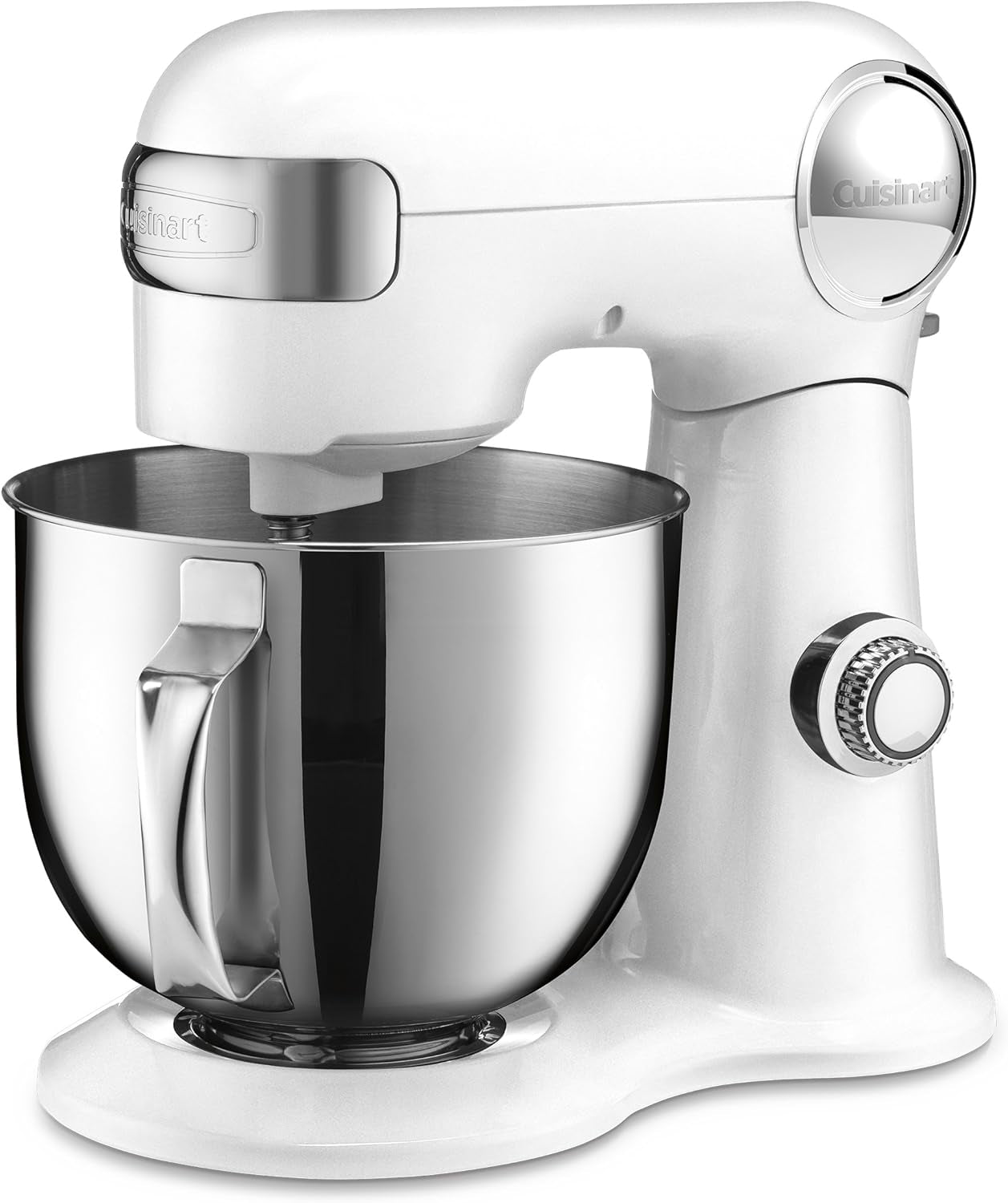 Stand Mixer, 12 Speed, 5.5 Quart Stainless Steel Bowl, Chef’S Whisk, Mixing Paddle, Dough Hook, Splash Guard W/ Pour Spout, White Linen, SM-50NAS, Manual