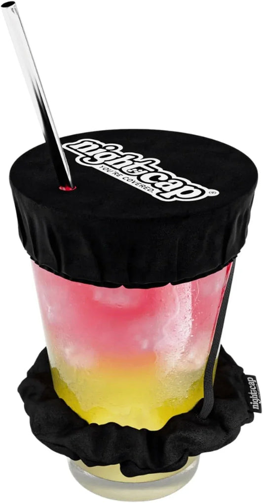 Drink Cover Scrunchie, anti Spiking Drink Protector, Reusable Cup Cover for Bars, Festivals, Concerts, College Parties & Travel, Hidden Drink Safety Cover for Women, Shark Tank, Hair Tie