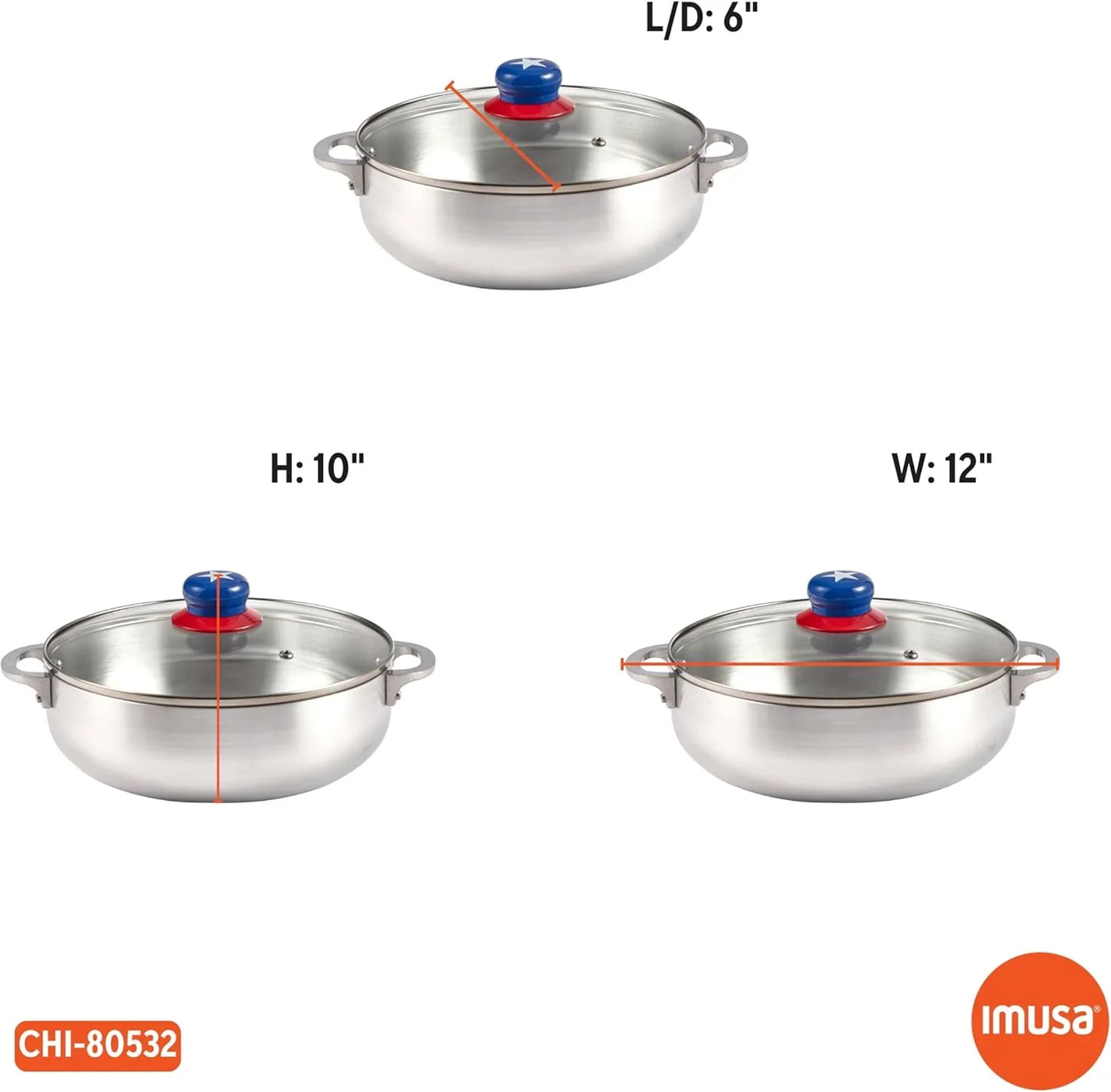 3.2Qt Boricua-Themed Aluminum Caldero with Lid, Caribbean Dutch Oven for Rice, Stews & Everyday Cooking