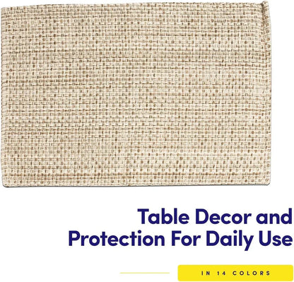 Woven beige placemat for table decor and daily use, available in 14 colors