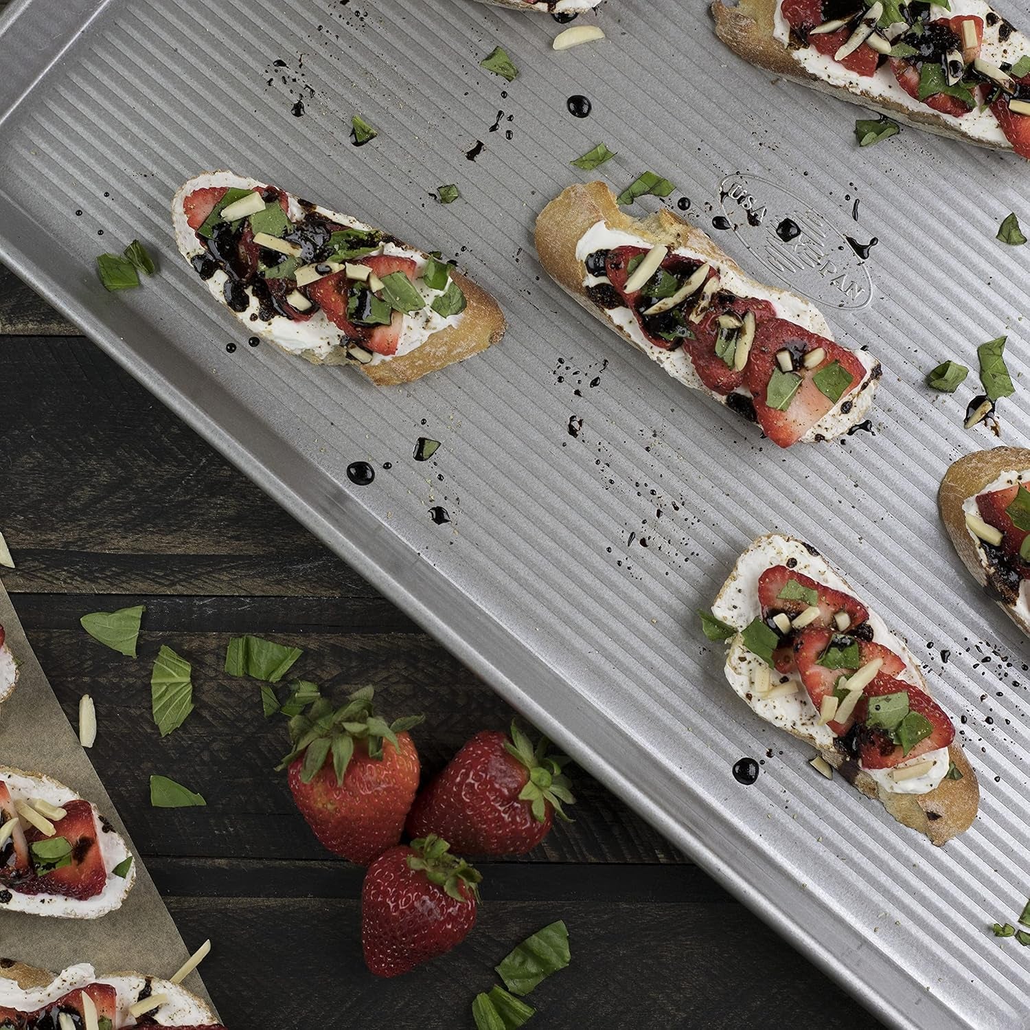 Bakeware Nonstick Extra Large Baking Sheet Pan, Aluminized Steel