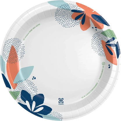 Large Paper Plates, 10 Inch, 150 Count, 2X Stronger*, Microwave-Safe, Soak-Proof, Cut Resistant, Disposable Plates for Everyday Breakfast, Lunch, & Dinner Meals
