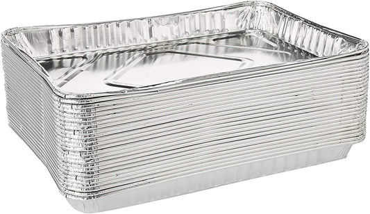 Pack of 12-1/4-Size (Quarter) Sheet Cake Aluminum Foil Pan– Extra Sturdy and Durable – Great for Bake Sales, Events and Transporting Food - 12-3/4" X8-3/4 X 1-1/4"