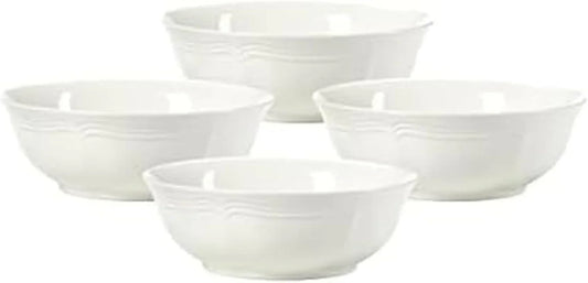 French Countryside Cereal Bowl, 7-Inch, Set of 4, White - F9000-421