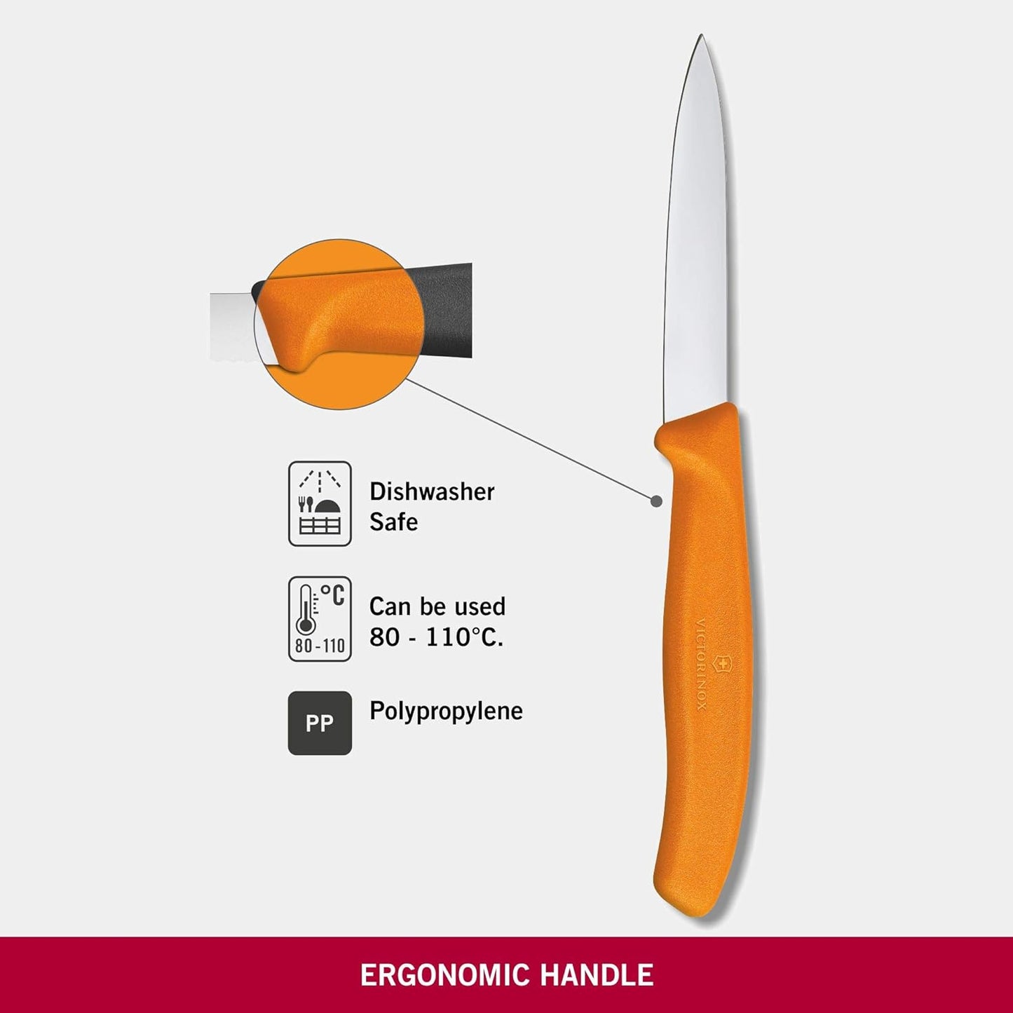 Paring Knife, 3.25 In, Orange