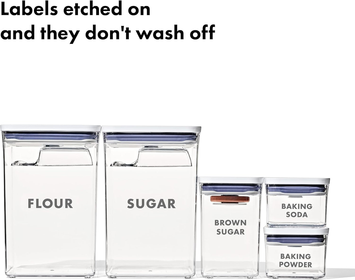 Good Grips 8-Piece Prelabeled Baking POP Container Set