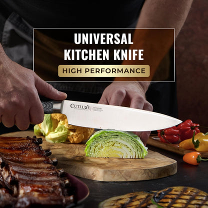 5-Piece Chef Knife Set – Ultra Sharp Japanese Kitchen Knives, High Carbon Stainless Steel Blades, Full Tang Pakkawood Handles – Shinobi Series