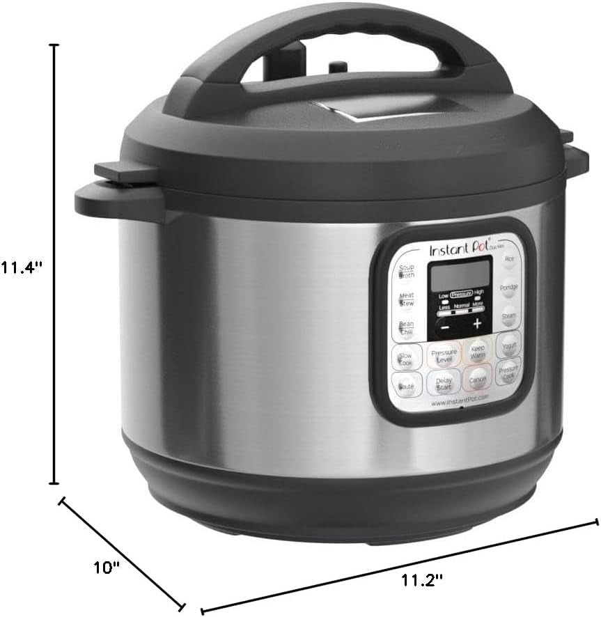 Duo 7-In-1 Mini Electric Pressure Cooker, Slow Rice Cooker, Steamer, Sauté, Yogurt Maker, Warmer & Sterilizer, Includes Free App with over 1900 Recipes, Stainless Steel, 3 Quart